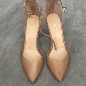 ALDO Women's Tan ClearPointed Toe Heels